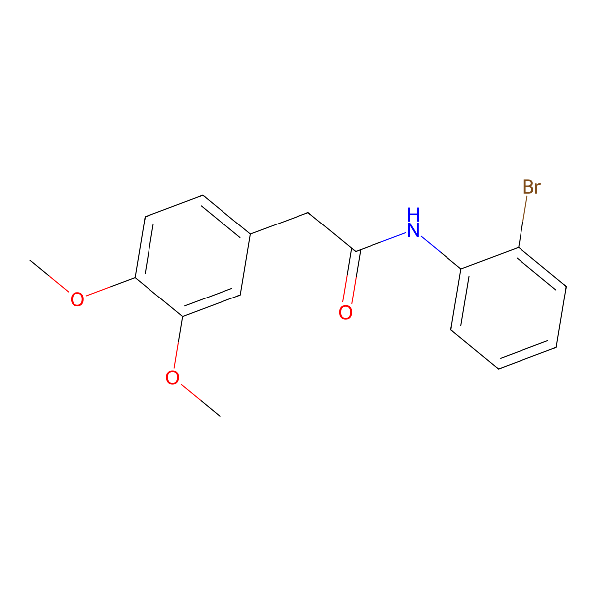 N-(2-bromophenyl)-2-(3,4-dimethoxyphenyl)acetamide molecular structure, CAS 349439-11-8
