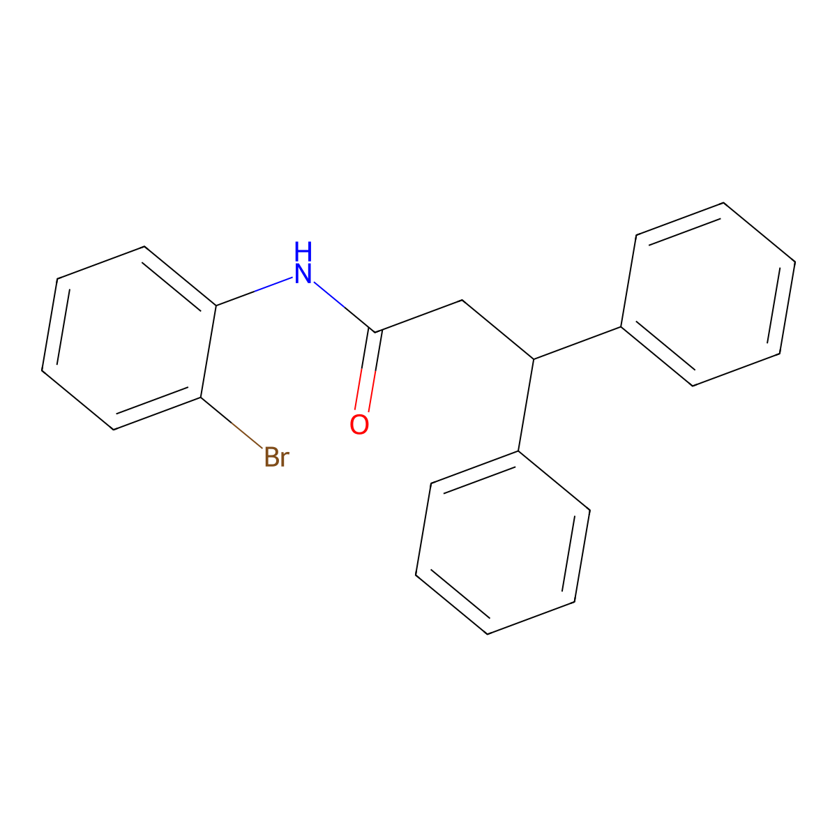 N-(2-bromophenyl)-3,3-diphenylpropanamide molecular structure, CAS 349439-57-2