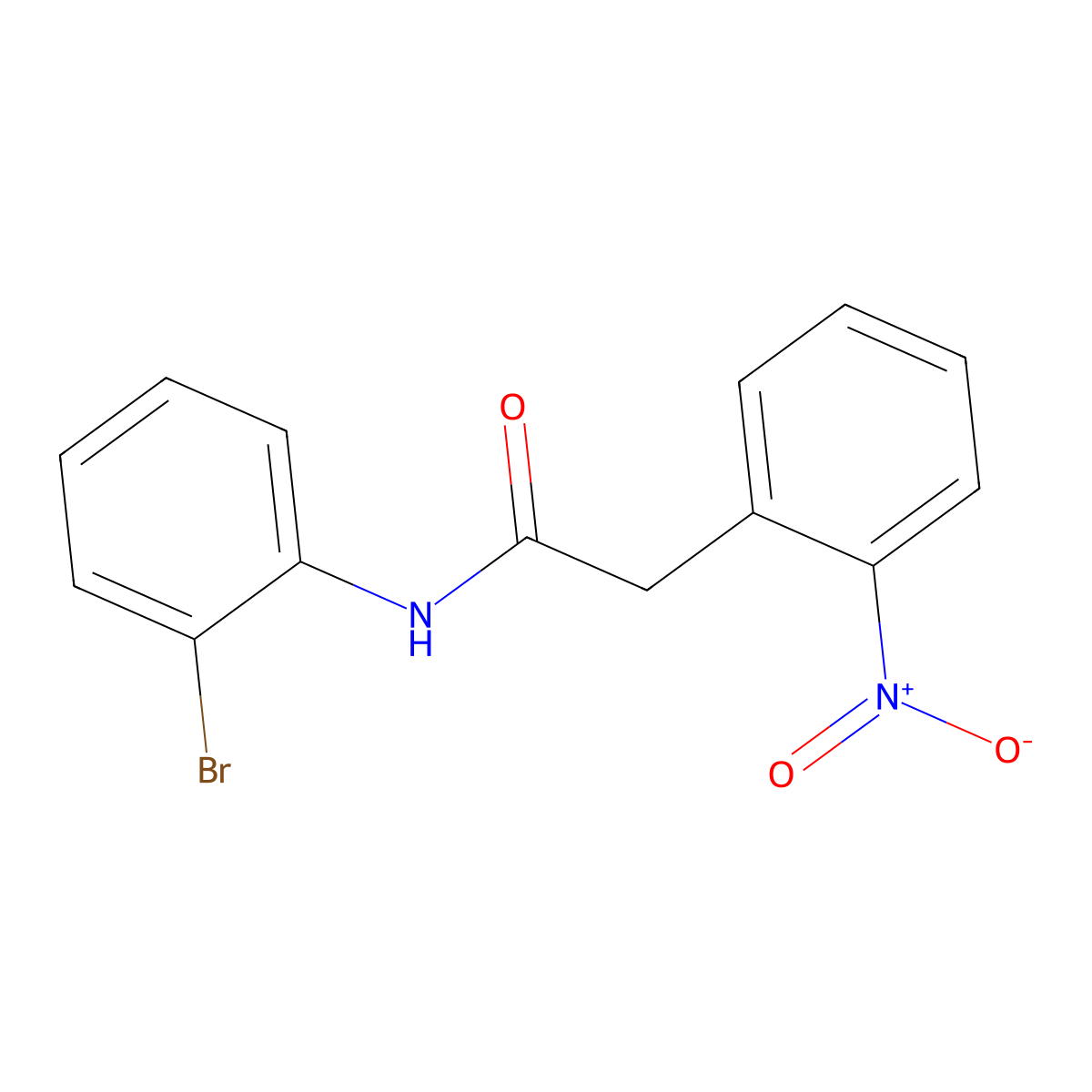 N-(2-bromophenyl)-2-(2-nitrophenyl)acetamide molecular structure, CAS 349440-26-2