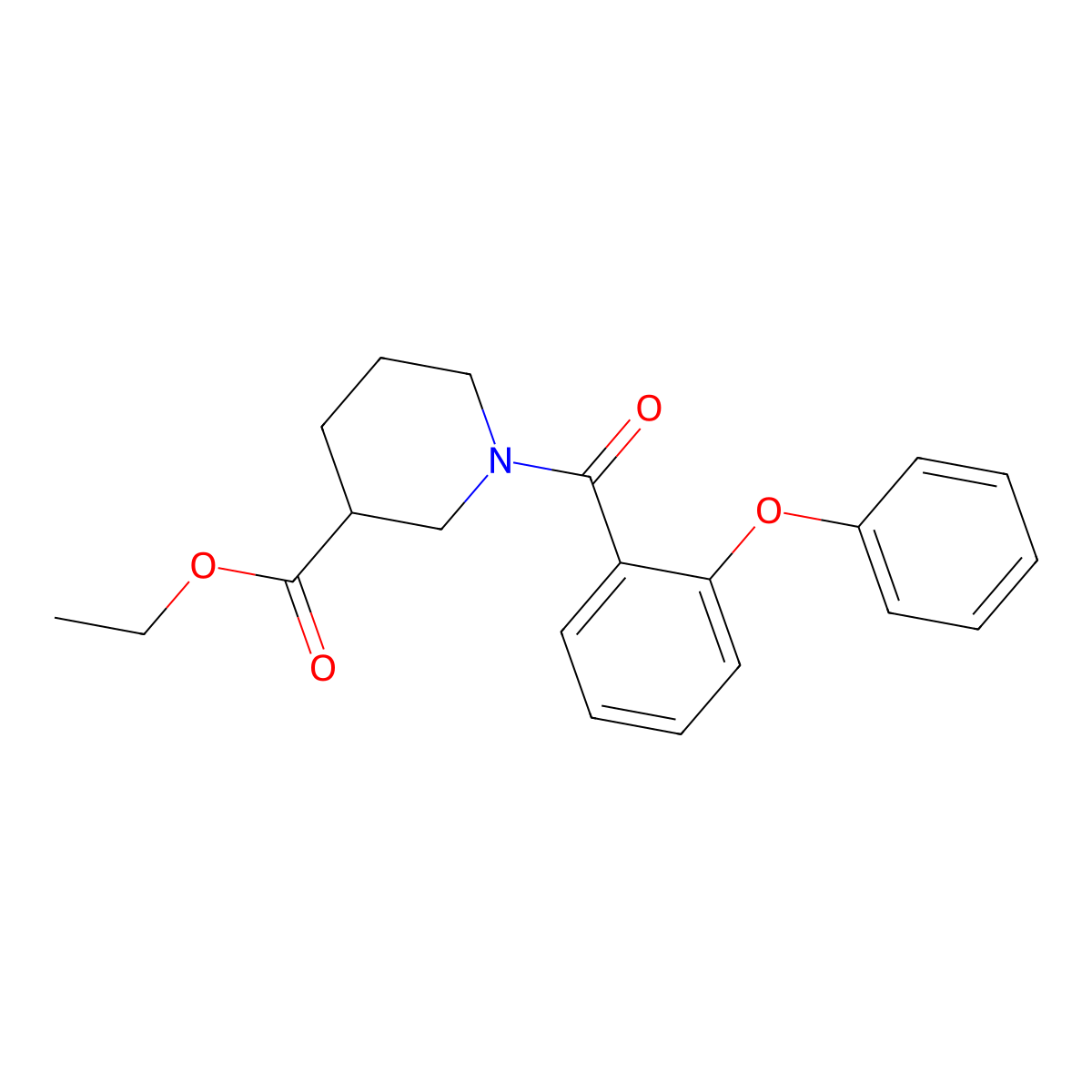 Ethyl 1-(2-phenoxybenzoyl)piperidine-3-carboxylate molecular structure, CAS 349440-78-4