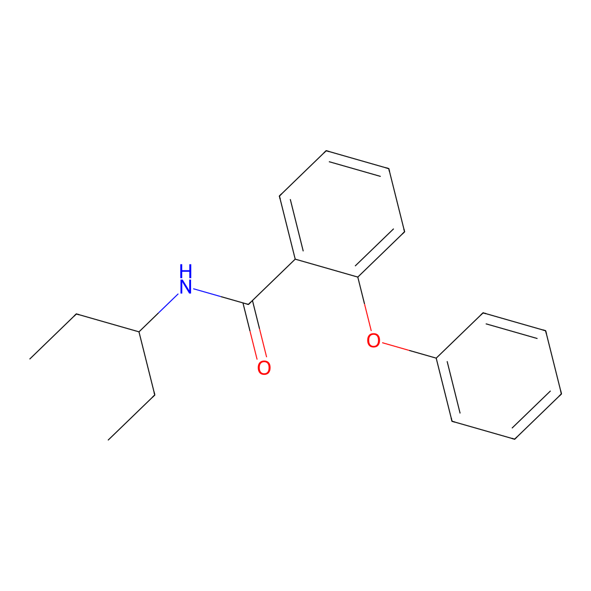 N-pentan-3-yl-2-phenoxybenzamide molecular structure, CAS 349440-79-5