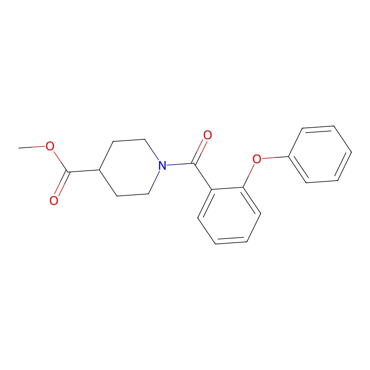 Methyl 1-(2-phenoxybenzoyl)piperidine-4-carboxylate molecular structure, CAS 349440-81-9