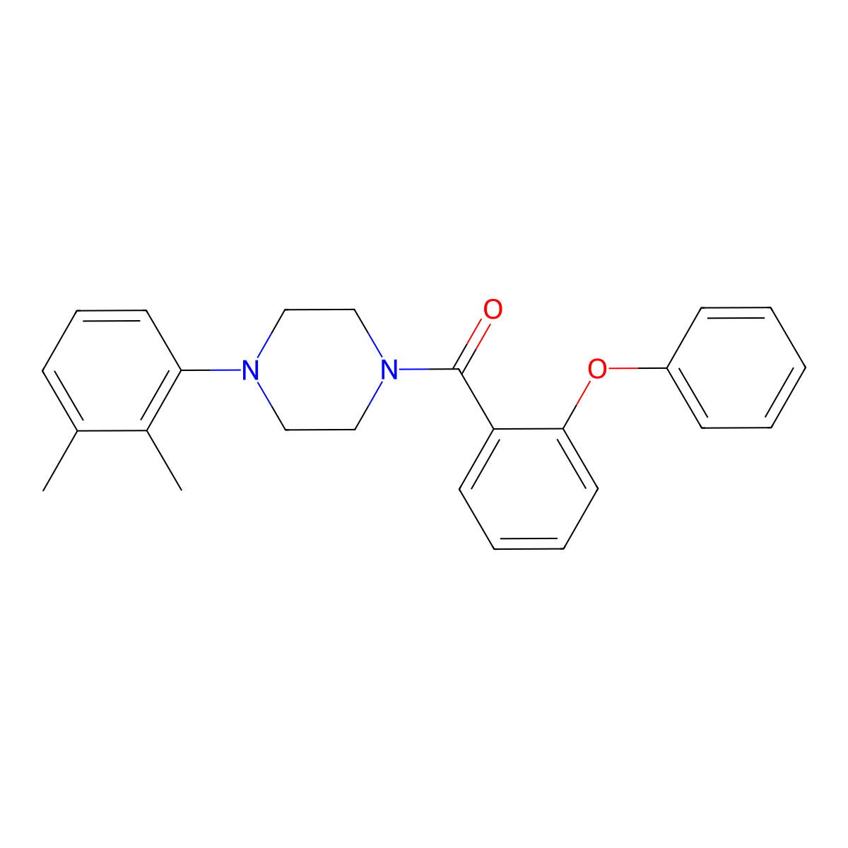 [4-(2,3-Dimethylphenyl)piperazin-1-yl]-(2-phenoxyphenyl)methanone molecular structure, CAS 349440-86-4