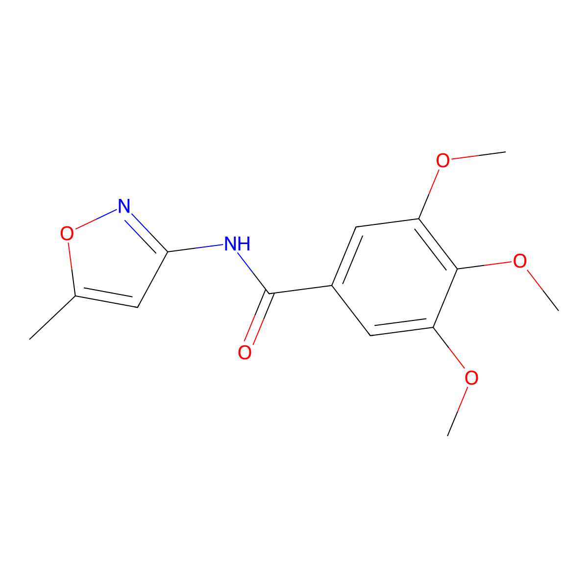 3,4,5-trimethoxy-N-(5-methyl-1,2-oxazol-3-yl)benzamide molecular structure, CAS 349441-86-7