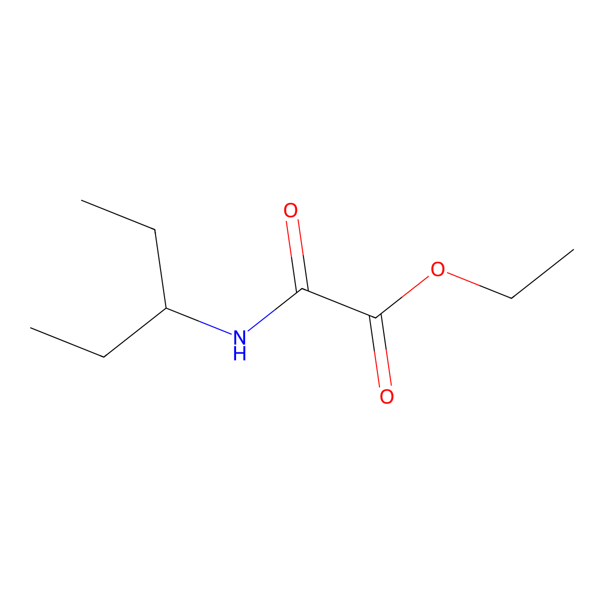 Ethyl [(1-ethylpropyl)amino](oxo)acetate molecular structure, CAS 349442-60-0