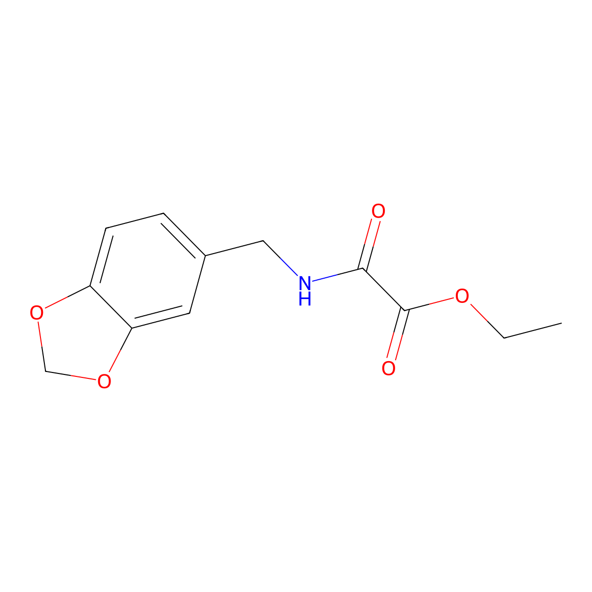 Acetic acid, 2-[(1,3-benzodioxol-5-ylmethyl)amino]-2-oxo-, ethyl ester molecular structure, CAS 349442-63-3