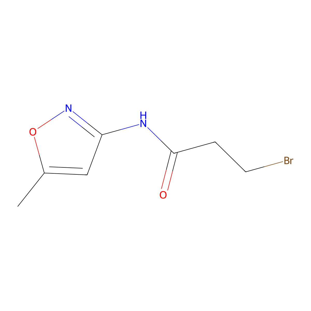 3-Bromo-N-(5-methylisoxazol-3-yl)propanamide molecular structure, CAS 349442-99-5
