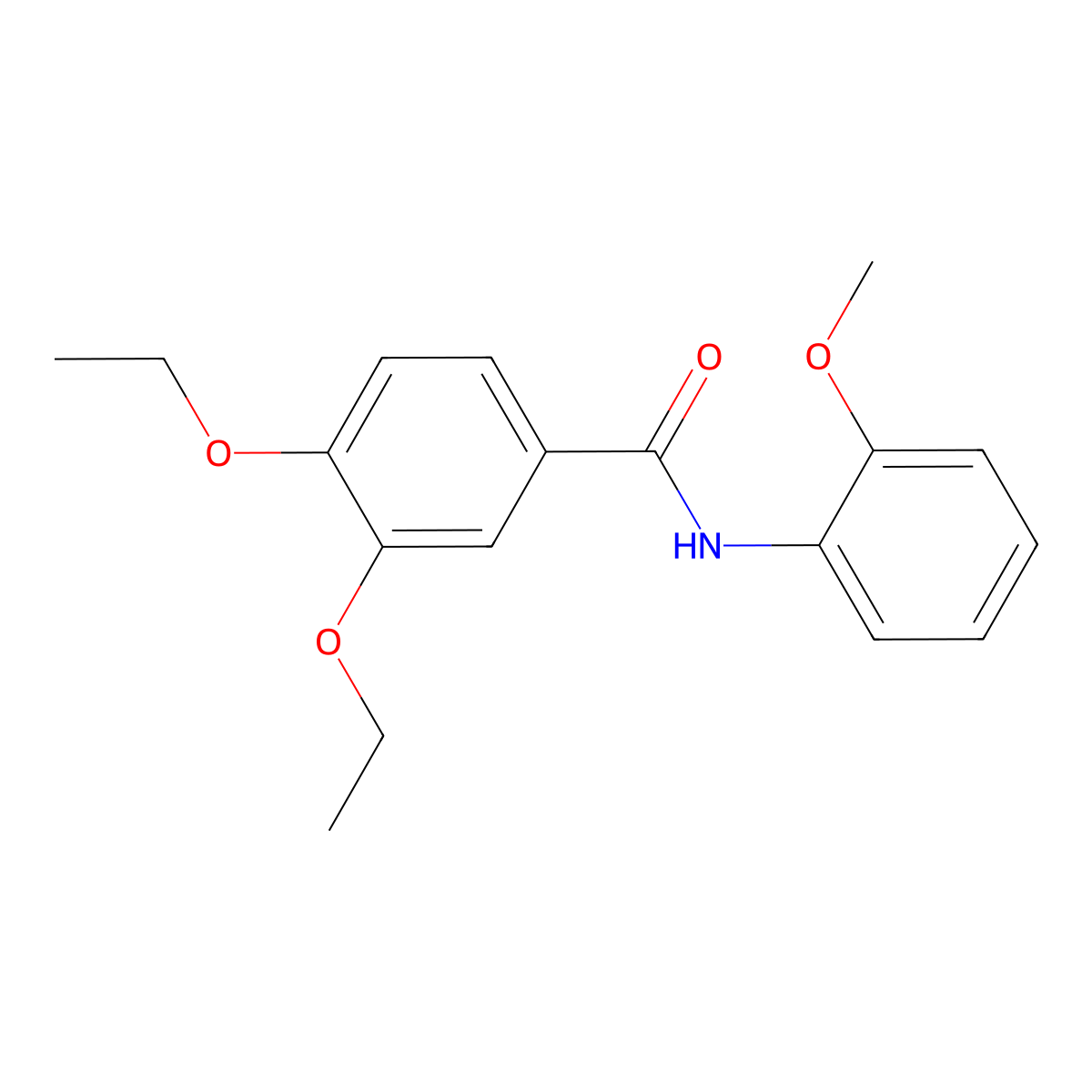 3,4-diethoxy-N-(2-methoxyphenyl)benzamide molecular structure, CAS 349446-56-6