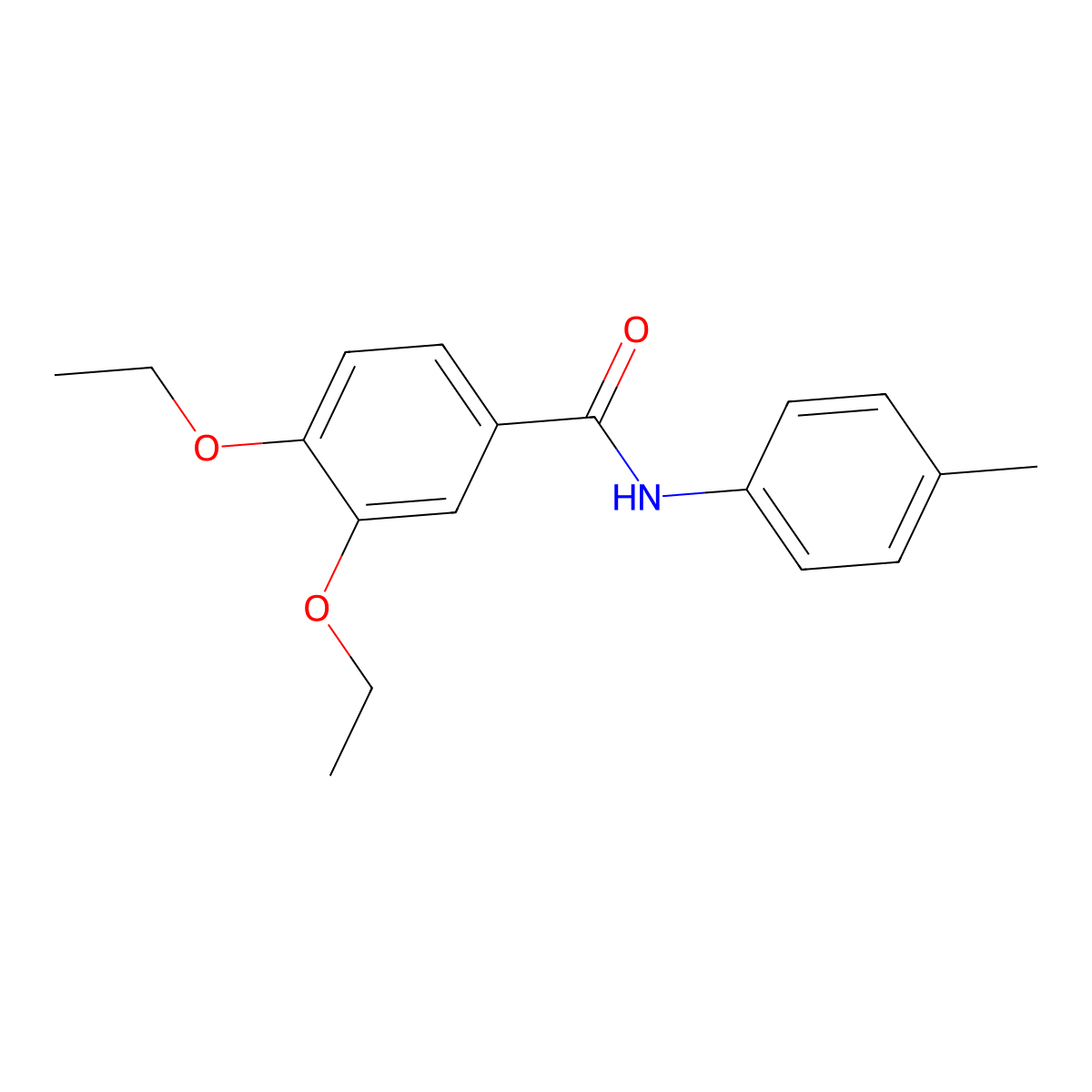 3,4-diethoxy-N-(4-methylphenyl)benzamide molecular structure, CAS 349446-57-7