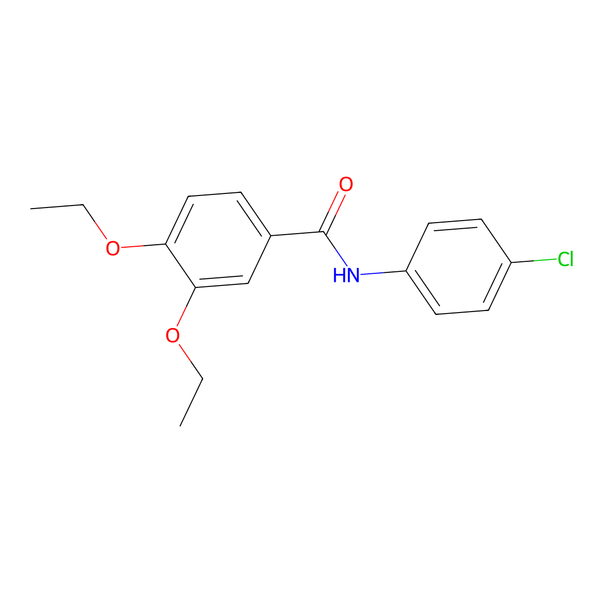 N-(4-chlorophenyl)-3,4-diethoxybenzamide molecular structure, CAS 349446-62-4