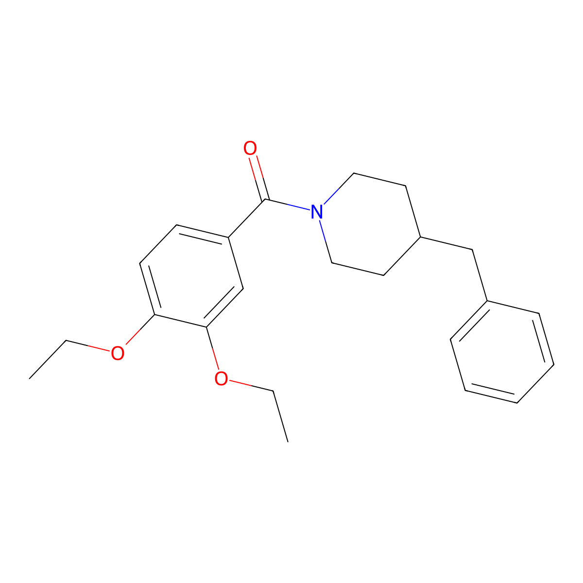 (4-Benzylpiperidin-1-yl)-(3,4-diethoxyphenyl)methanone molecular structure, CAS 349446-72-6