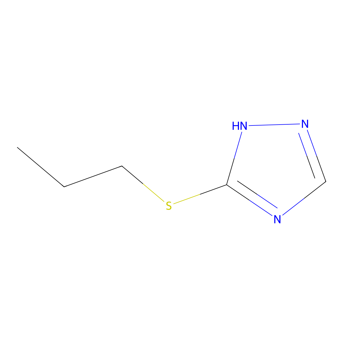3-Propylthio-4H-1,2,4-triazole molecular structure, CAS 34945-15-8