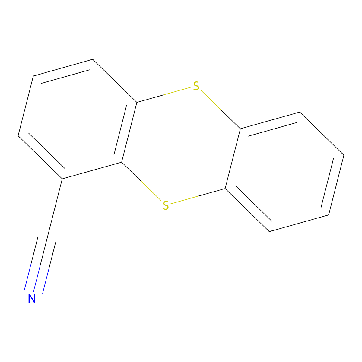 Thianthrene-1-carbonitrile molecular structure, CAS 349453-35-6