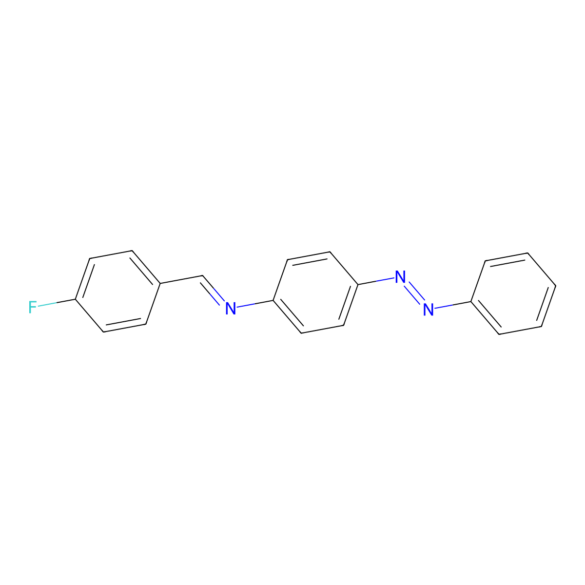 N-[(E)-(4-fluorophenyl)methylidene]-4-[(E)-phenyldiazenyl]aniline molecular structure, CAS 349456-29-7