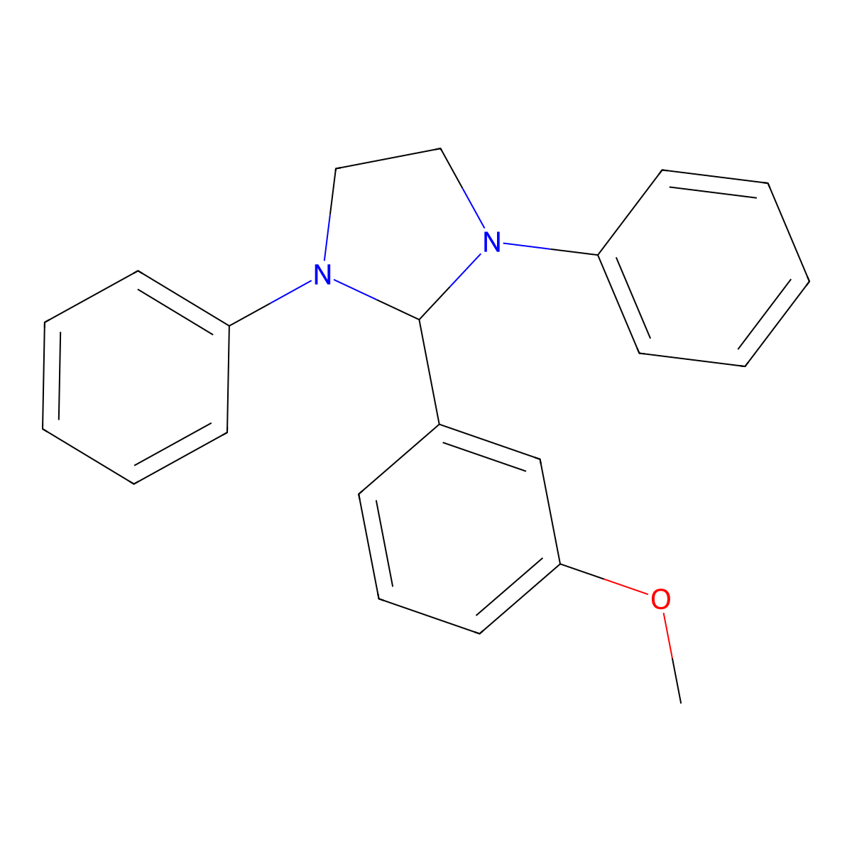 2-(3-Methoxyphenyl)-1,3-diphenylimidazolidine molecular structure, CAS 349457-25-6