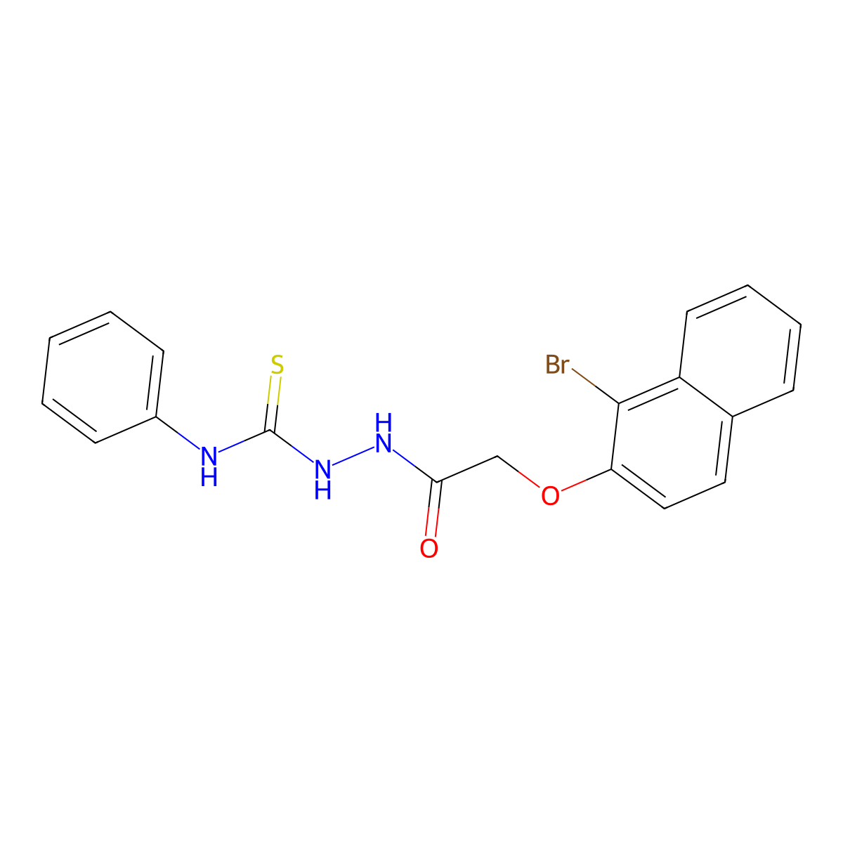 1-[[2-(1-Bromonaphthalen-2-yl)oxyacetyl]amino]-3-phenylthiourea molecular structure, CAS 349469-29-0