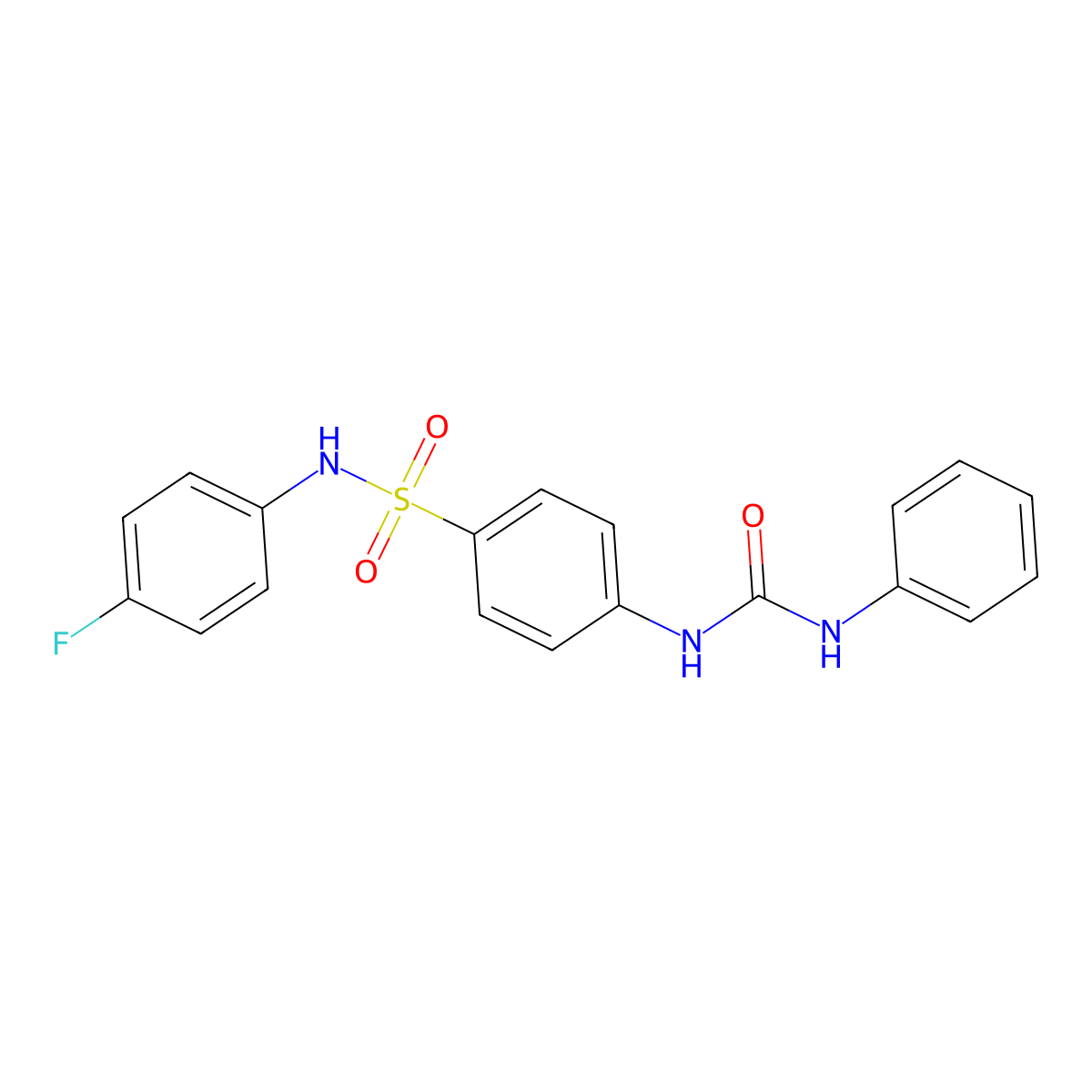 4-[(anilinocarbonyl)amino]-N-(4-fluorophenyl)benzenesulfonamide molecular structure, CAS 349470-56-0