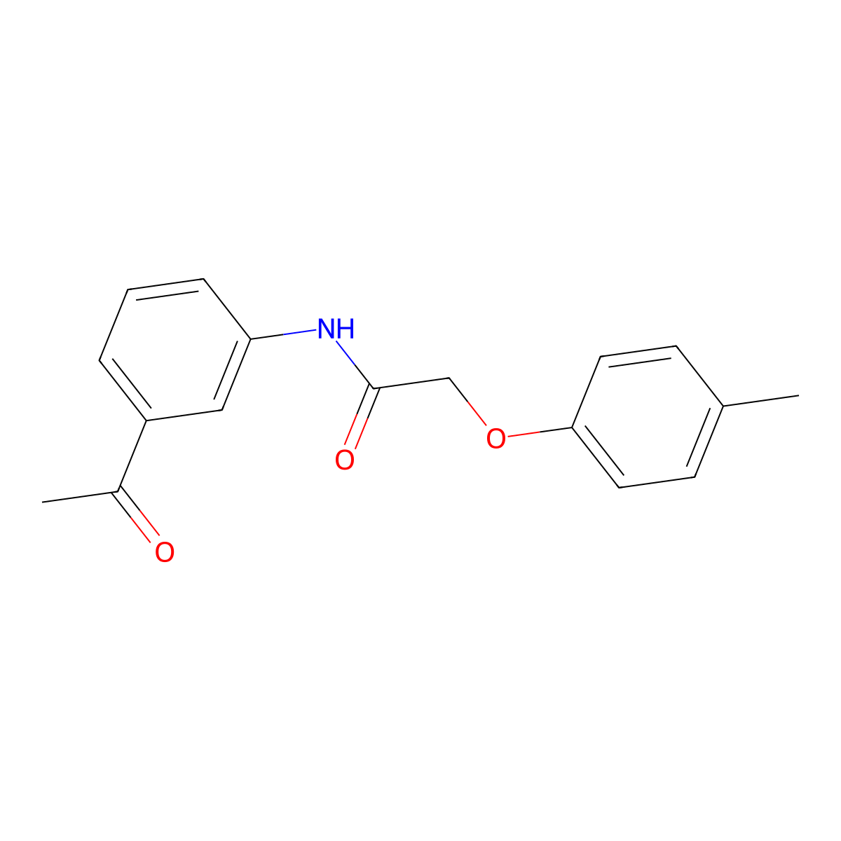 N-(3-acetylphenyl)-2-(4-methylphenoxy)acetamide molecular structure, CAS 349473-70-7