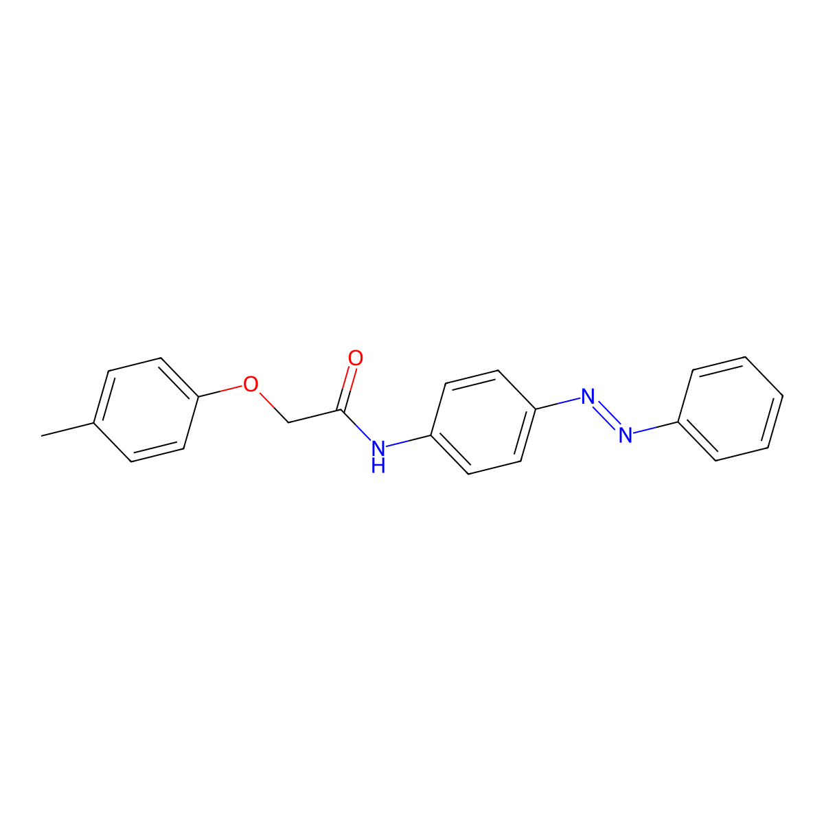 2-(4-Methylphenoxy)-N-(4-(phenyldiazenyl)phenyl)acetamide molecular structure, CAS 349473-71-8