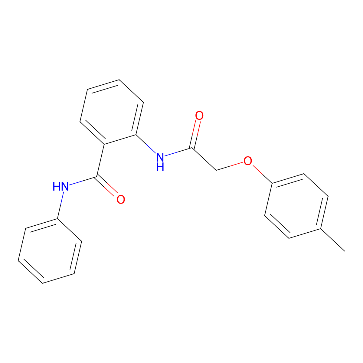 2-{[(4-methylphenoxy)acetyl]amino}-N-phenylbenzamide molecular structure, CAS 349473-77-4