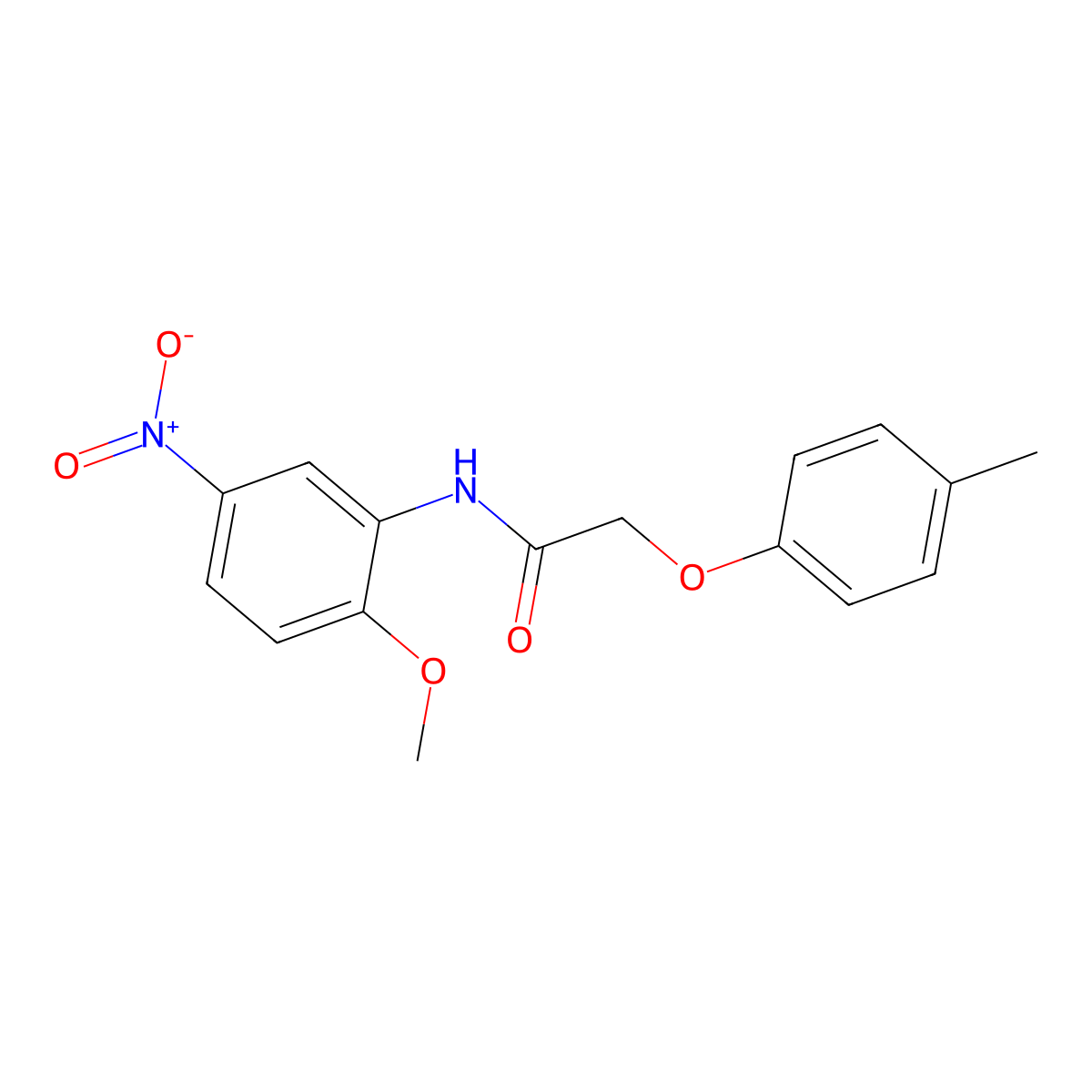 N-(2-methoxy-5-nitrophenyl)-2-(4-methylphenoxy)acetamide molecular structure, CAS 349473-81-0