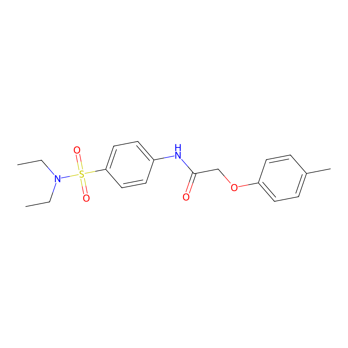 N-[4-(diethylsulfamoyl)phenyl]-2-(4-methylphenoxy)acetamide molecular structure, CAS 349473-95-6