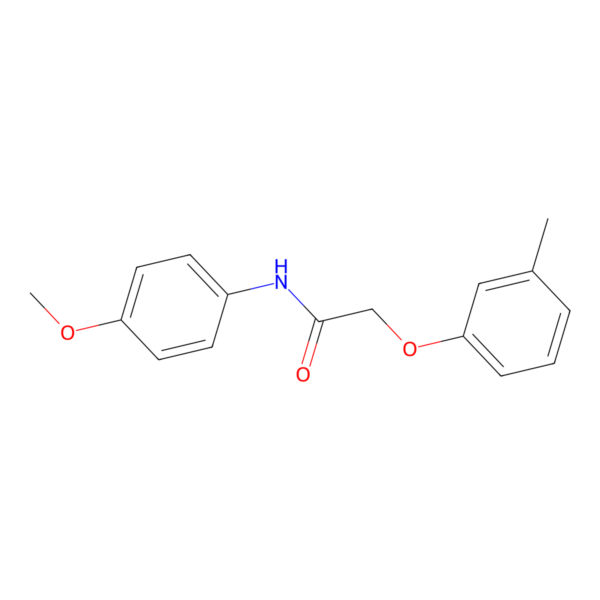 N-(4-methoxyphenyl)-2-(3-methylphenoxy)acetamide molecular structure, CAS 349473-96-7