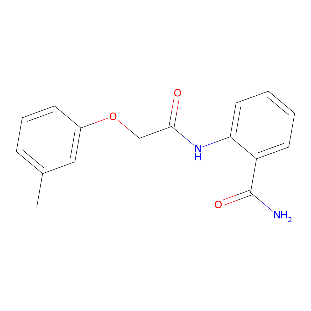 2-{[(3-Methylphenoxy)acetyl]amino}benzamide molecular structure, CAS 349474-11-9
