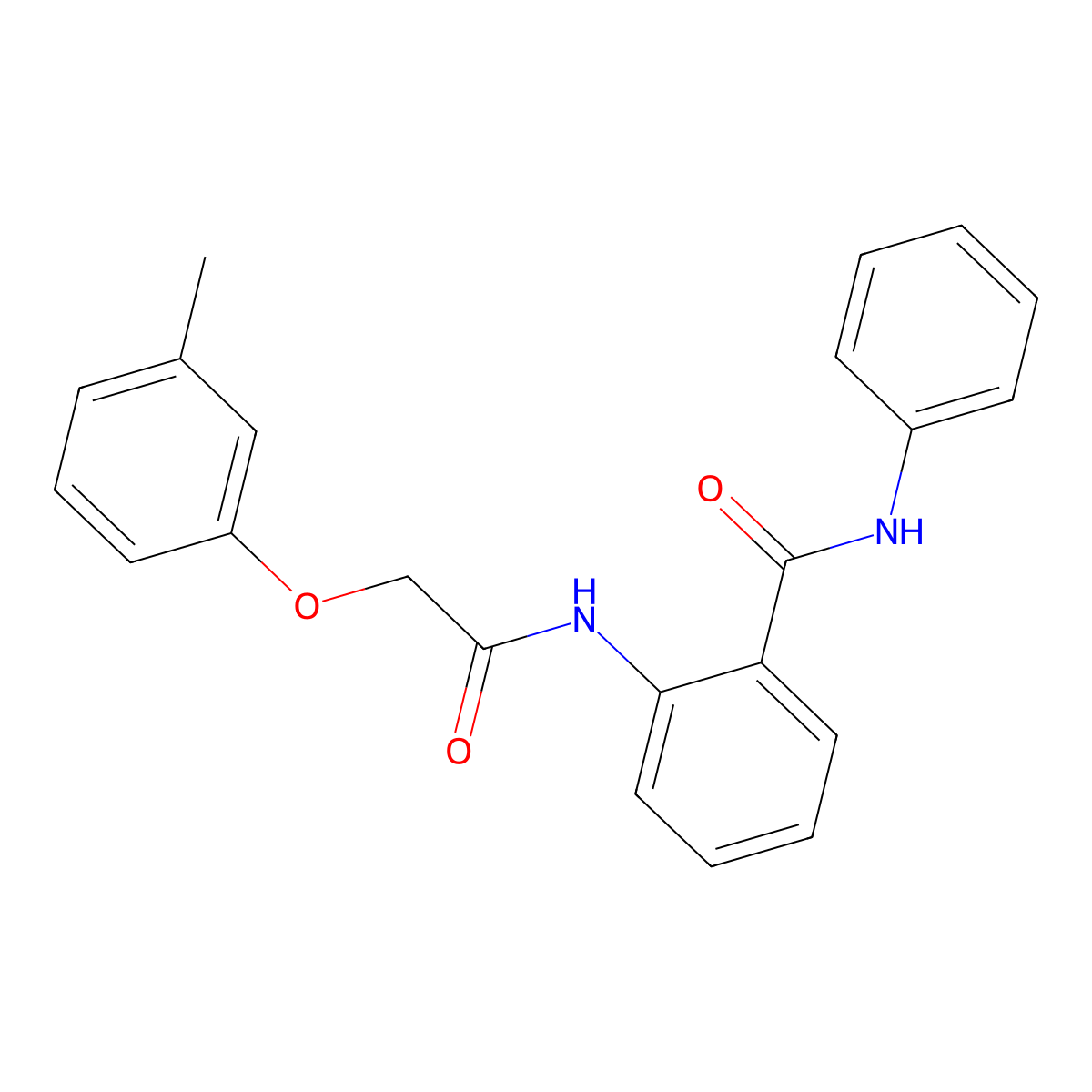 2-{[(3-methylphenoxy)acetyl]amino}-N-phenylbenzamide molecular structure, CAS 349474-12-0
