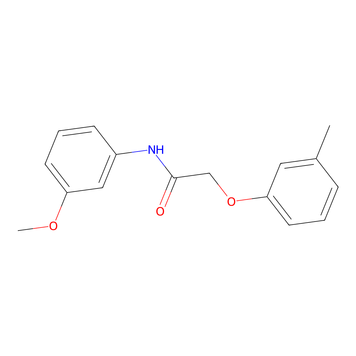N-(3-methoxyphenyl)-2-(3-methylphenoxy)acetamide molecular structure, CAS 349474-25-5