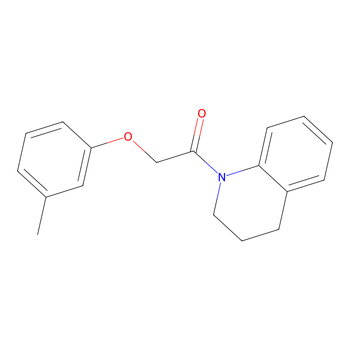 1-[(3-Methylphenoxy)acetyl]-1,2,3,4-tetrahydroquinoline molecular structure, CAS 349474-29-9