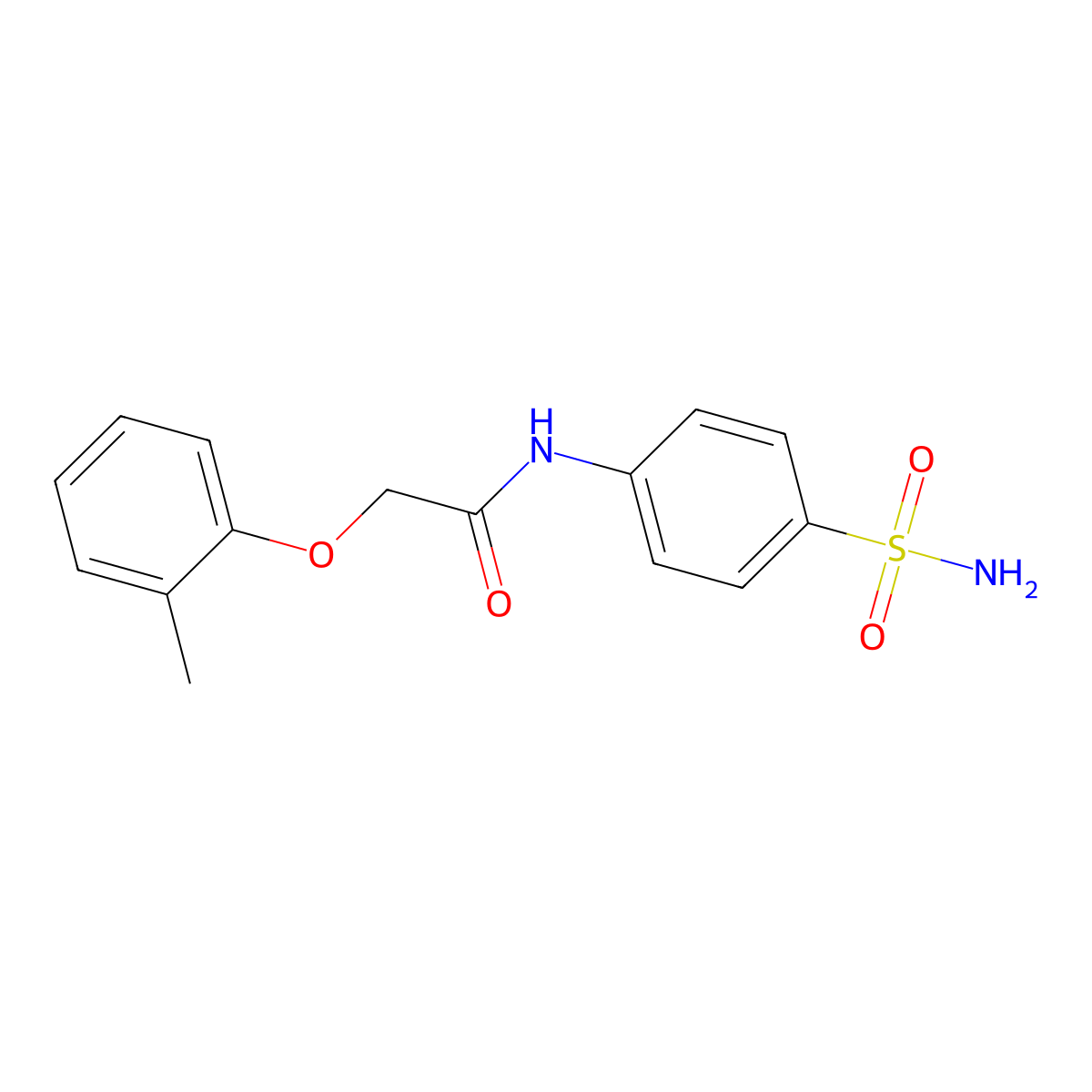 2-(2-methylphenoxy)-N-(4-sulfamoylphenyl)acetamide molecular structure, CAS 349474-43-7