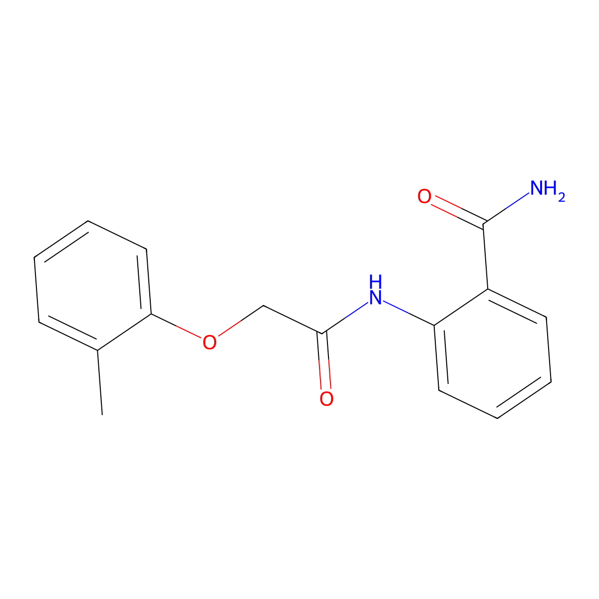2-{[(2-Methylphenoxy)acetyl]amino}benzamide molecular structure, CAS 349474-45-9