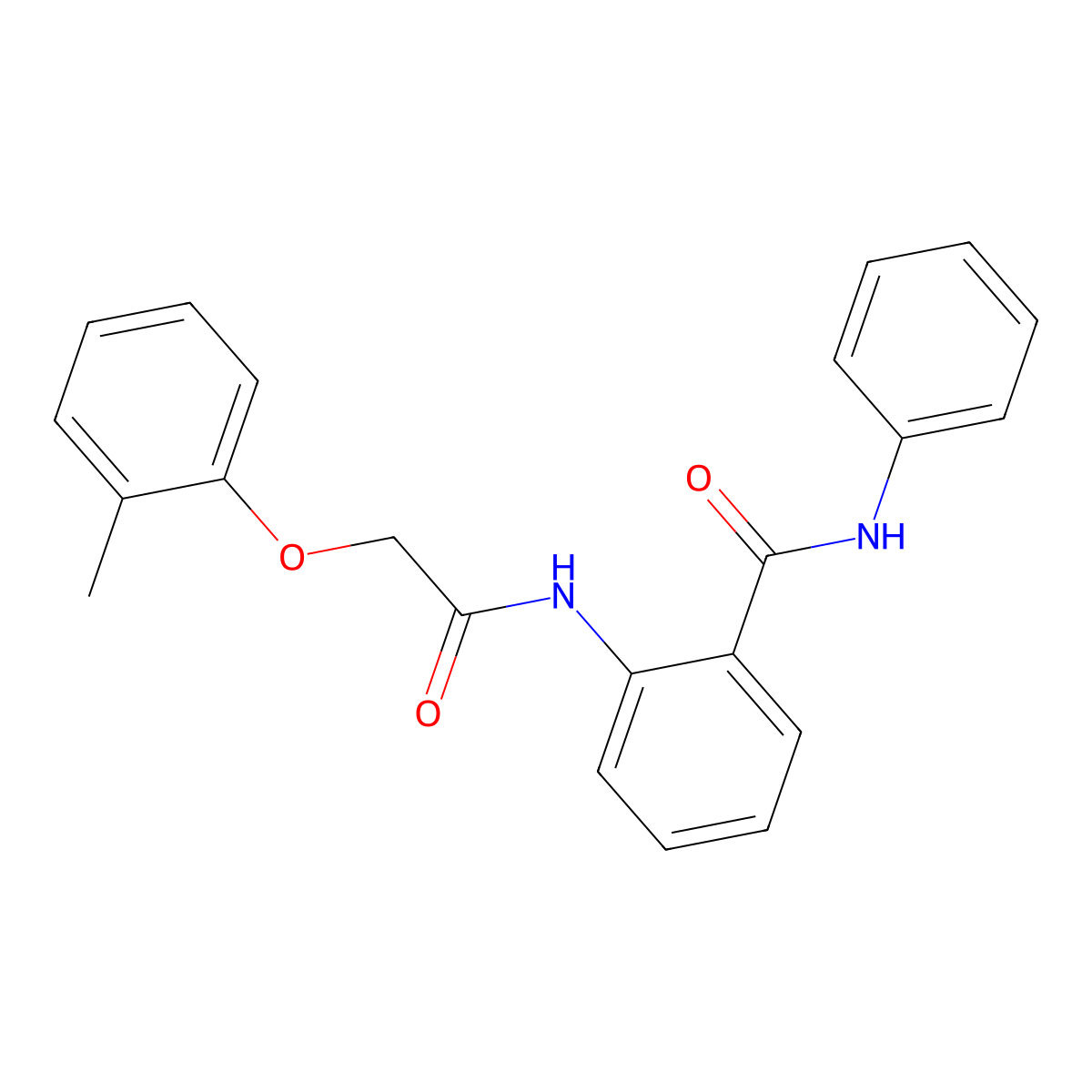 2-{[(2-methylphenoxy)acetyl]amino}-N-phenylbenzamide molecular structure, CAS 349474-46-0