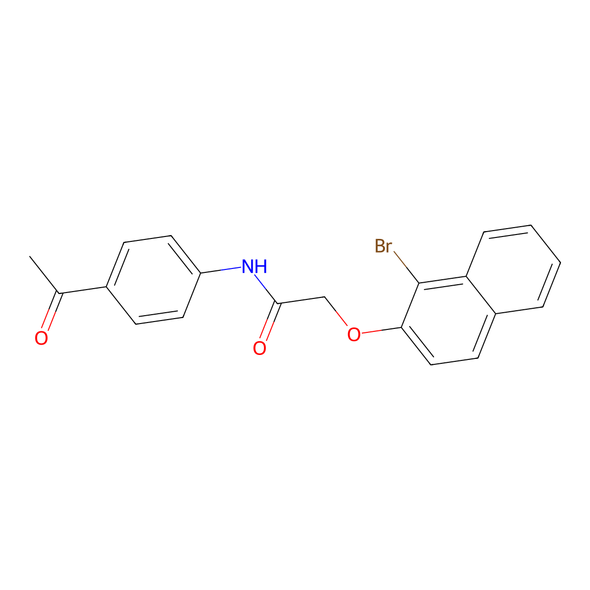 N-(4-acetylphenyl)-2-[(1-bromonaphthalen-2-yl)oxy]acetamide molecular structure, CAS 349474-87-9