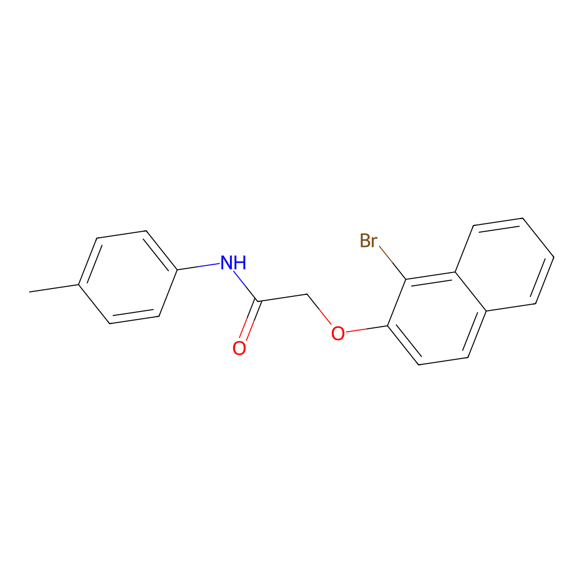 2-[(1-bromo-2-naphthyl)oxy]-N-(4-methylphenyl)acetamide molecular structure, CAS 349474-90-4