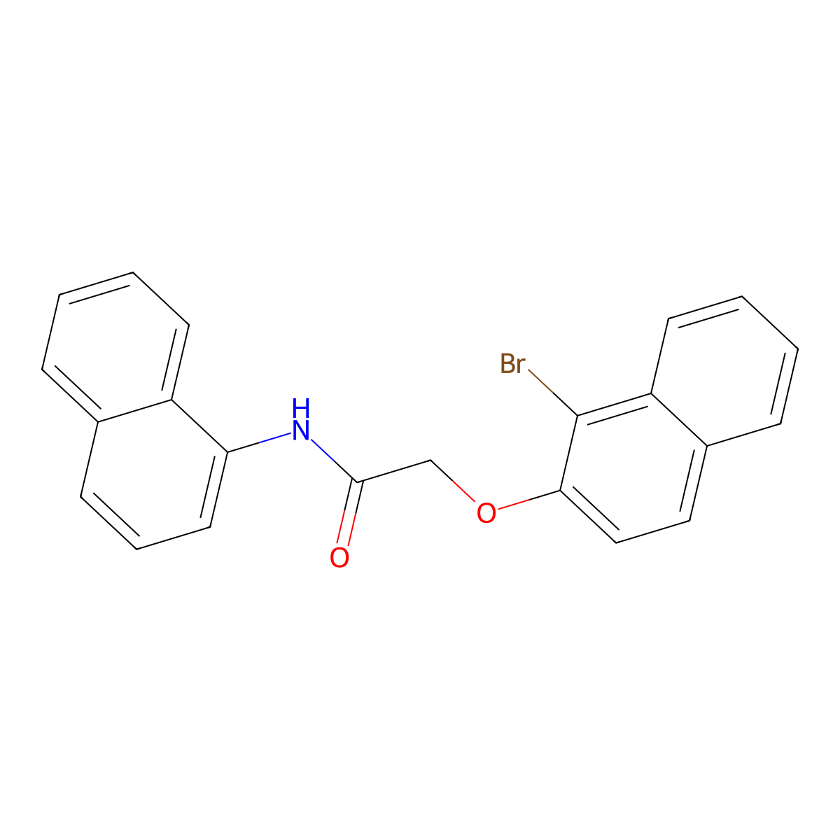 2-[(1-bromonaphthalen-2-yl)oxy]-N-(naphthalen-1-yl)acetamide molecular structure, CAS 349474-94-8