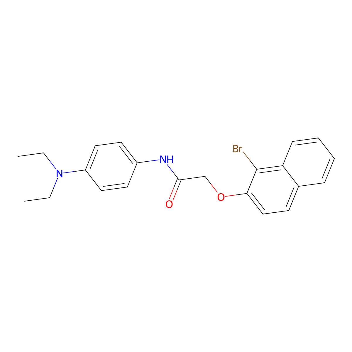 2-[(1-bromo-2-naphthyl)oxy]-N-[4-(diethylamino)phenyl]acetamide molecular structure, CAS 349474-99-3