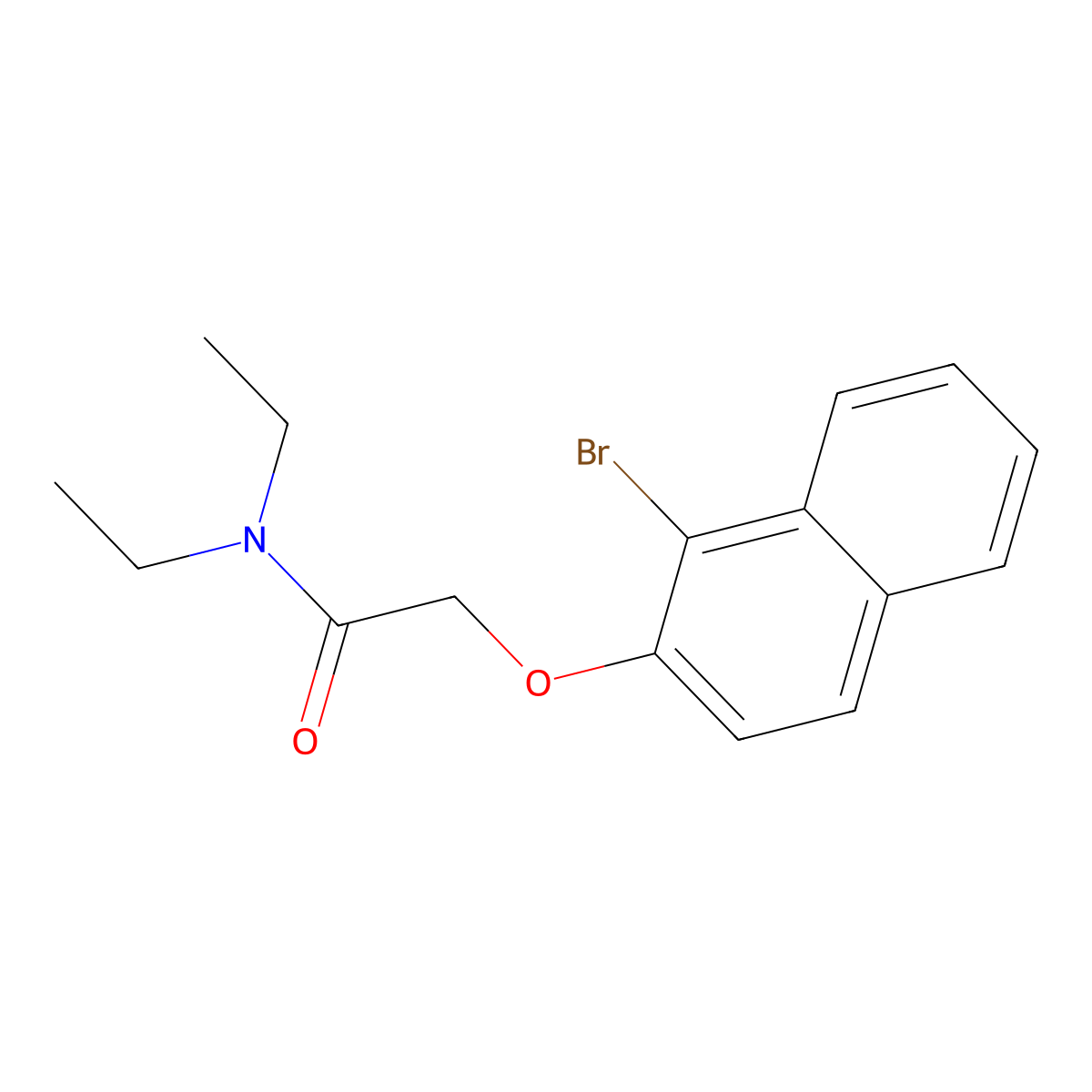 2-(1-bromonaphthalen-2-yl)oxy-N,N-diethylacetamide molecular structure, CAS 349475-23-6