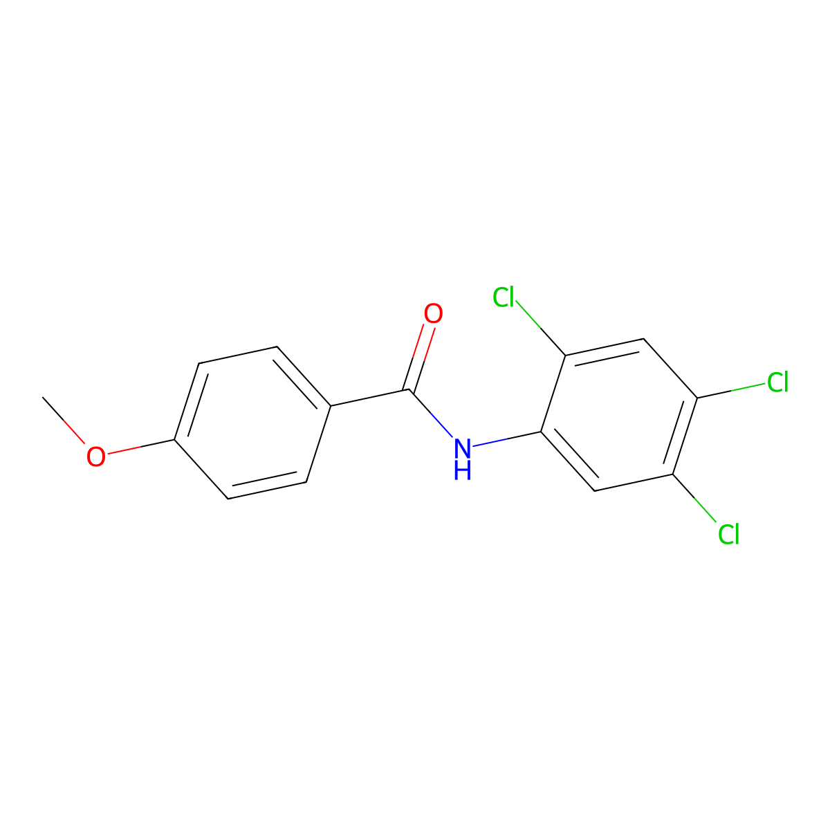 4-methoxy-N-(2,4,5-trichlorophenyl)benzamide molecular structure, CAS 349476-89-7