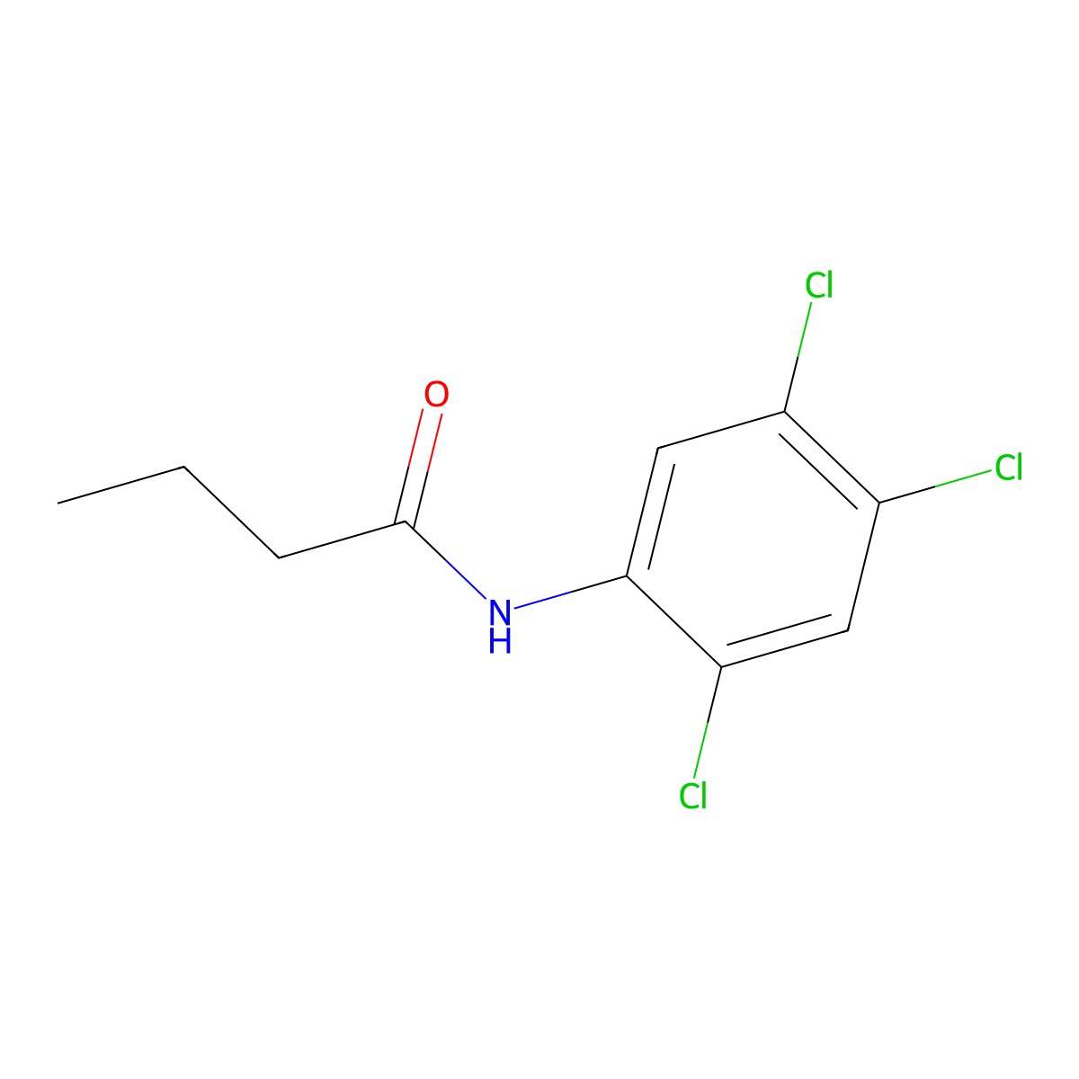 N-(2,4,5-trichlorophenyl)butanamide molecular structure, CAS 349476-98-8