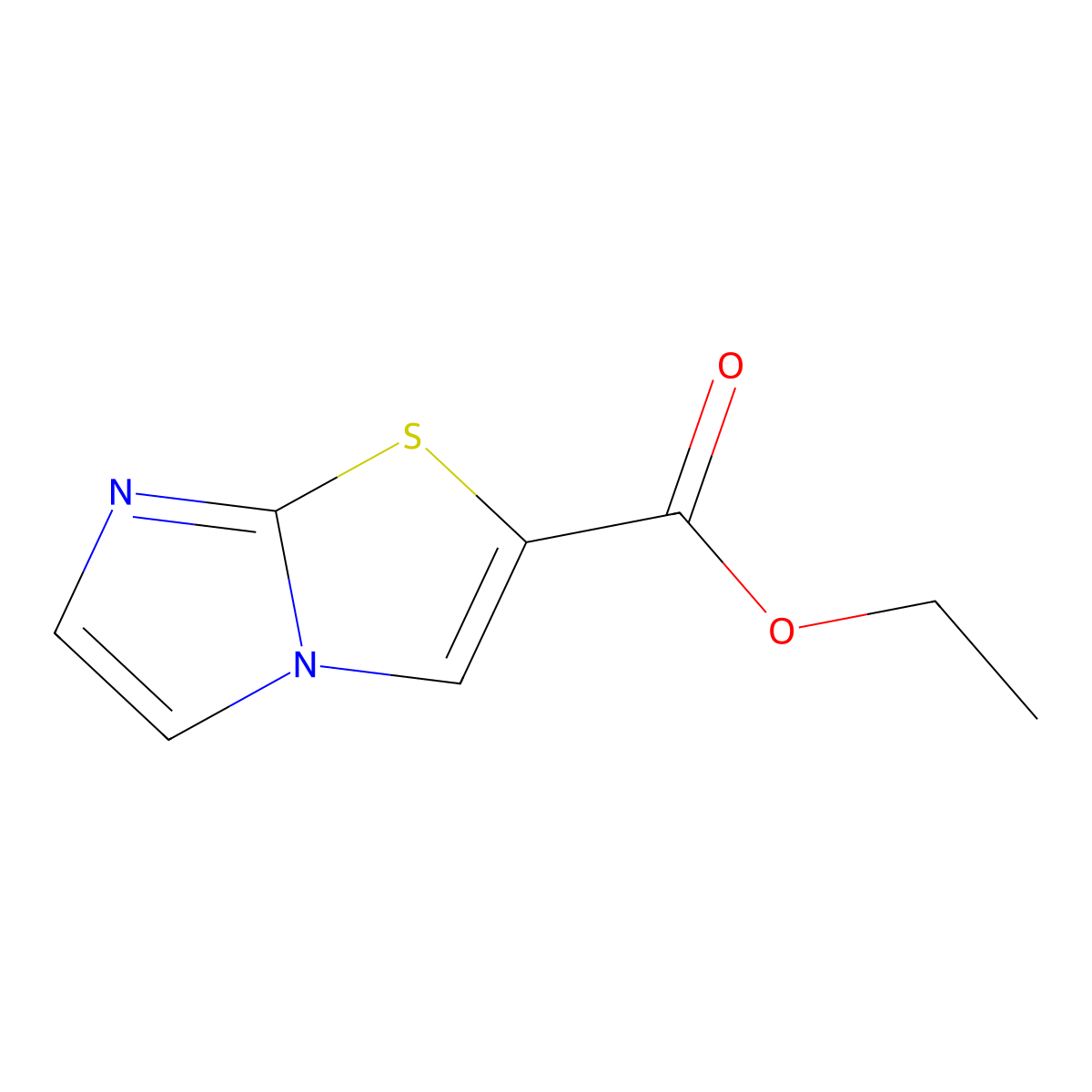 Ethyl imidazo[2,1-b]thiazole-2-carboxylate molecular structure, CAS 349480-76-8