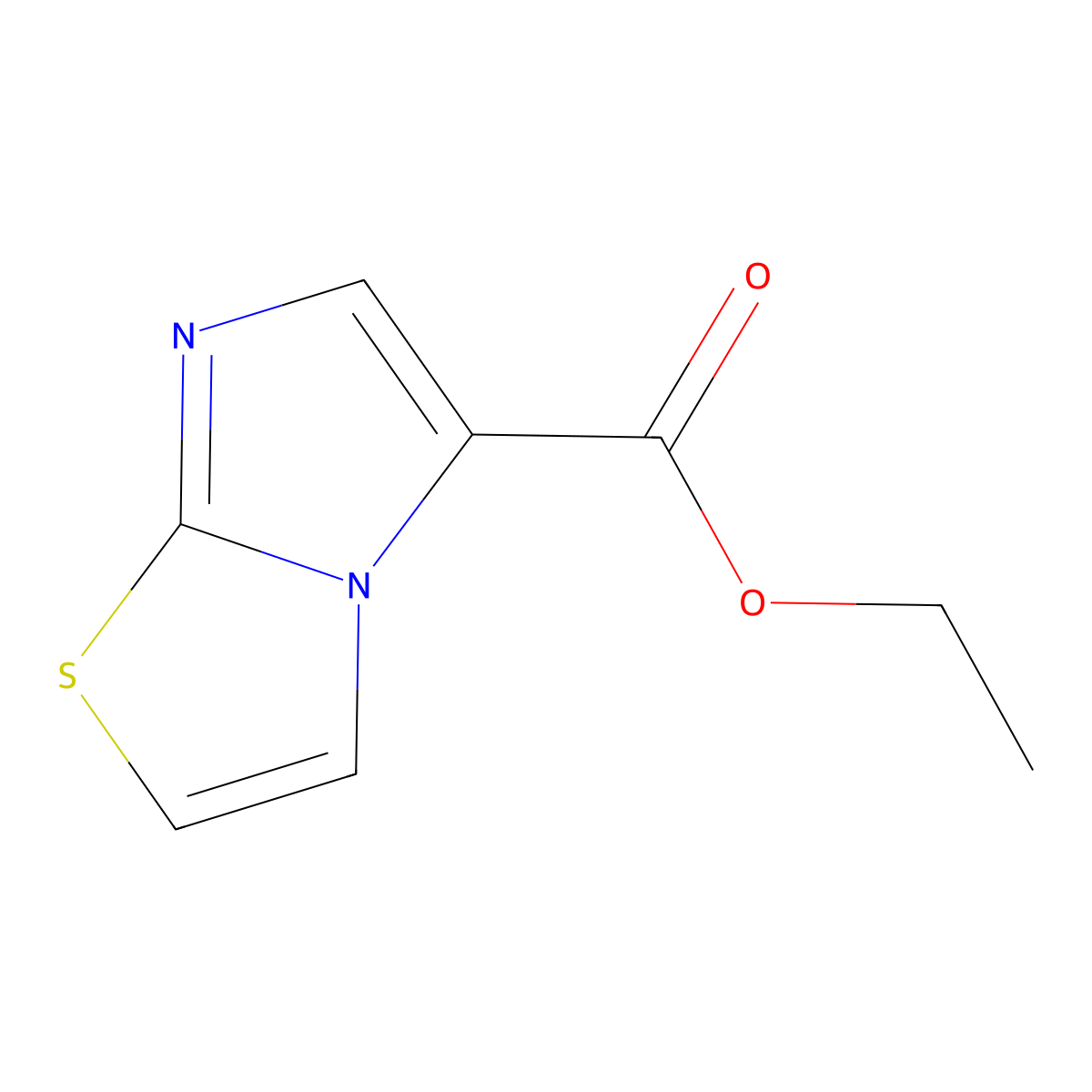 Ethyl imidazo[2,1-b]thiazole-5-carboxylate molecular structure, CAS 349480-83-7