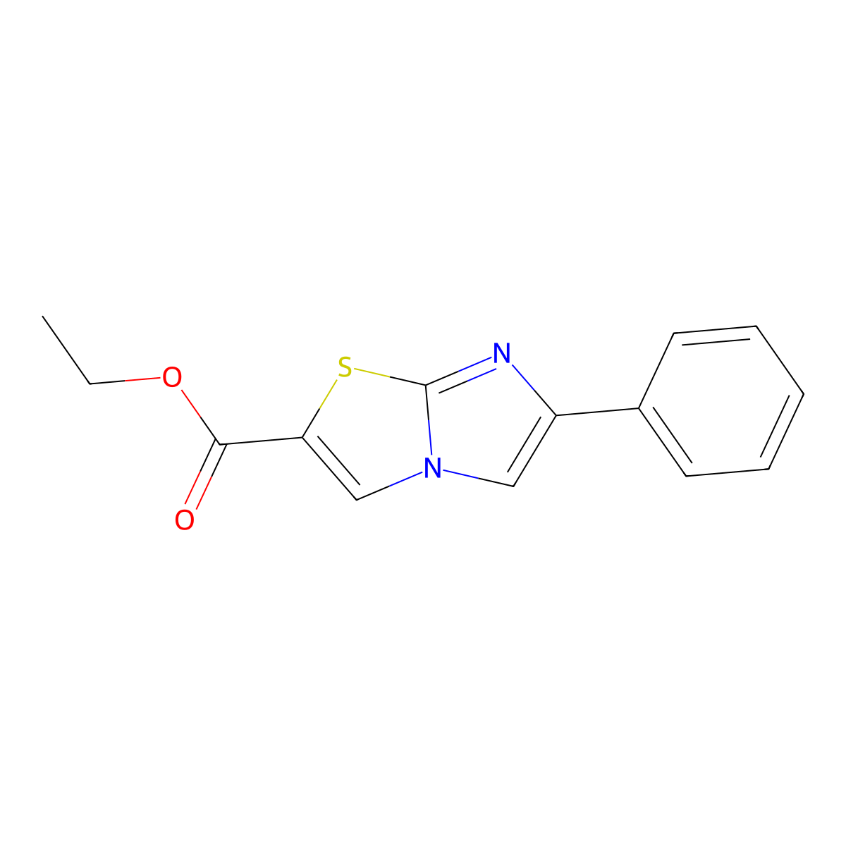 Ethyl 6-phenylimidazo[2,1-b][1,3]thiazole-2-carboxylate molecular structure, CAS 349481-08-9