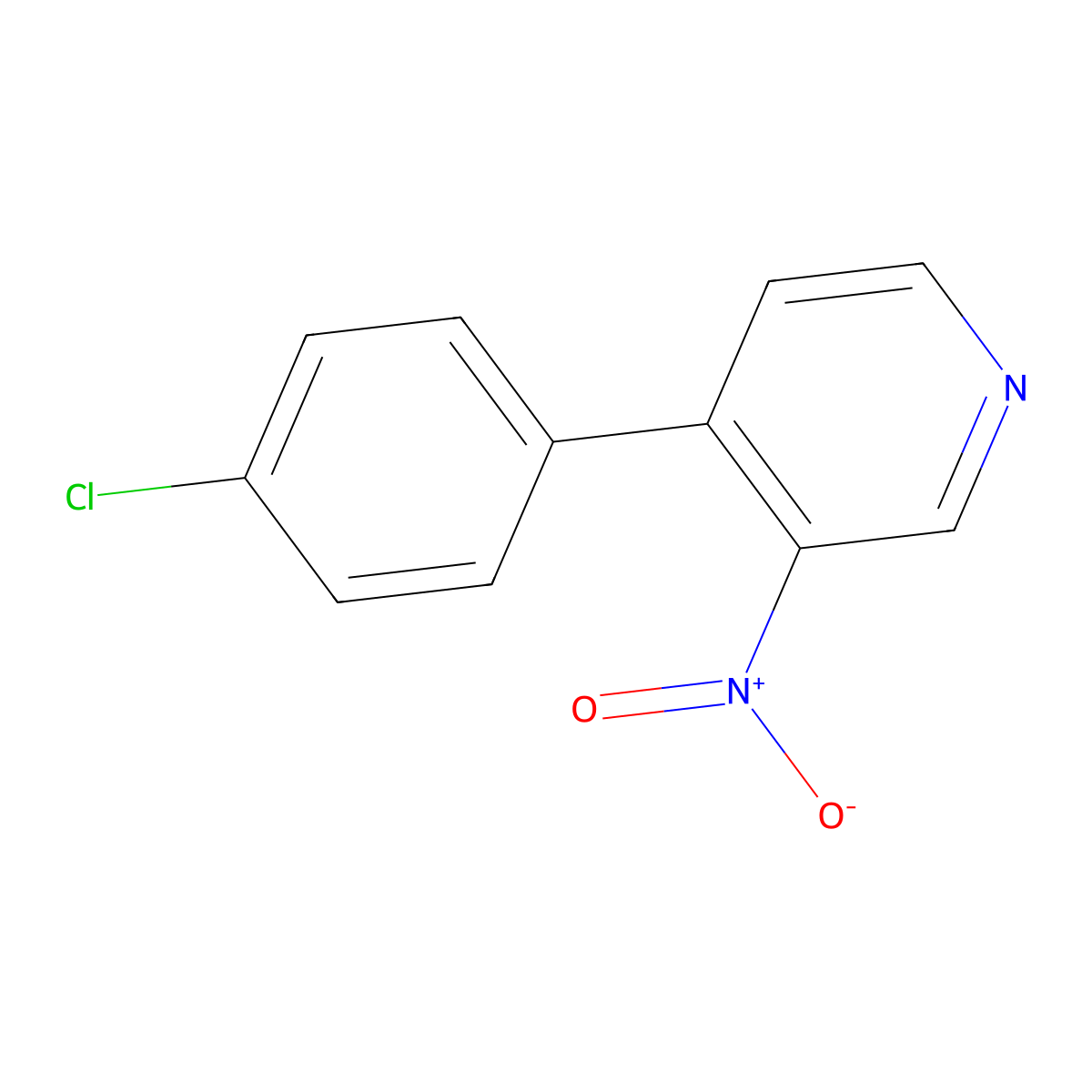 4-(4-Chlorophenyl)-3-nitropyridine molecular structure, CAS 349483-96-1