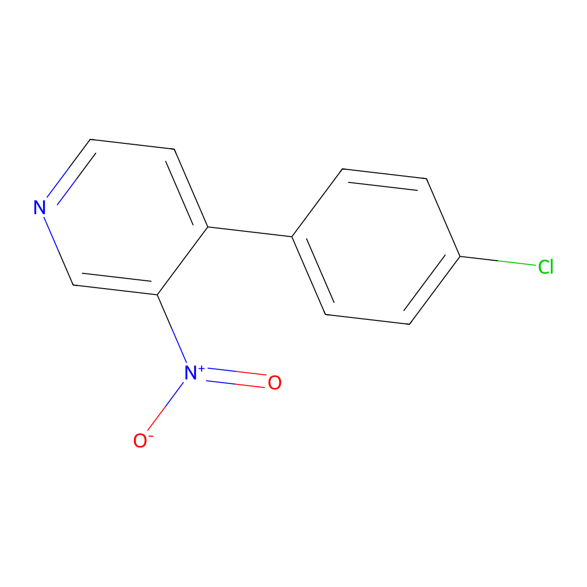 4-(4-Chlorophenyl)-3-nitropyridine molecular structure, CAS 349483-96-1