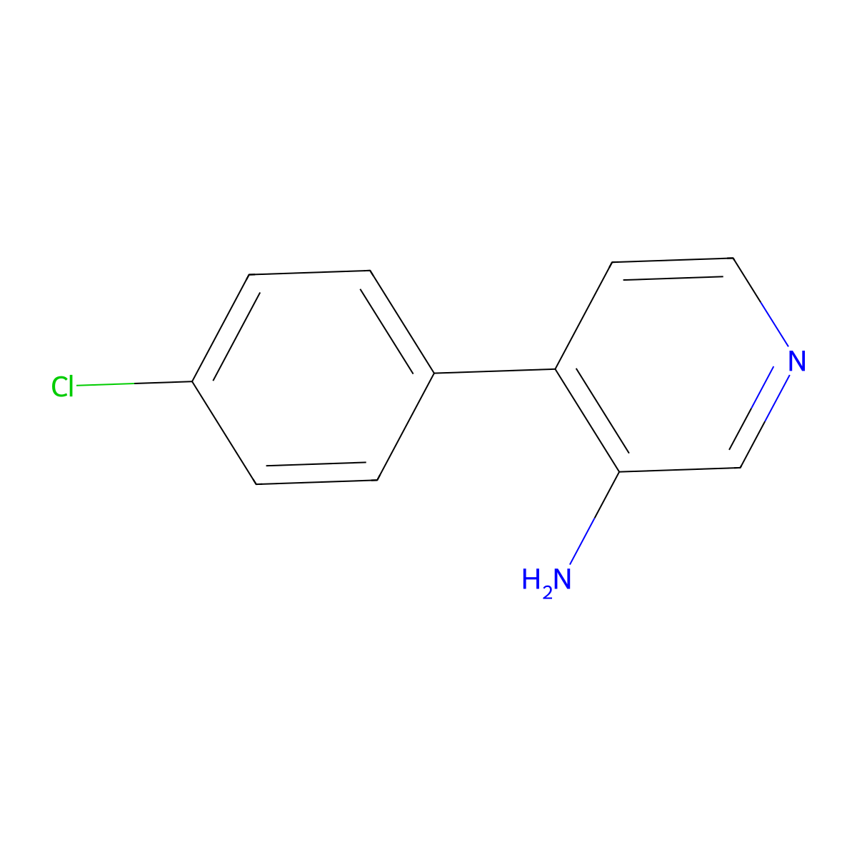 4-(4-Chlorophenyl)pyridin-3-amine molecular structure, CAS 349483-97-2