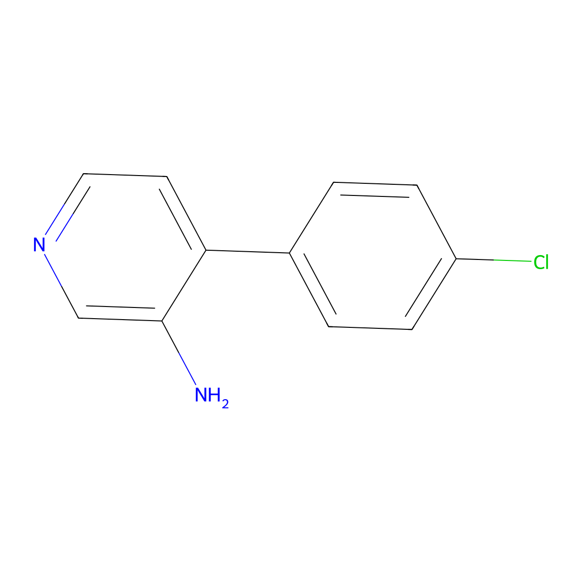 4-(4-Chlorophenyl)pyridin-3-amine molecular structure, CAS 349483-97-2