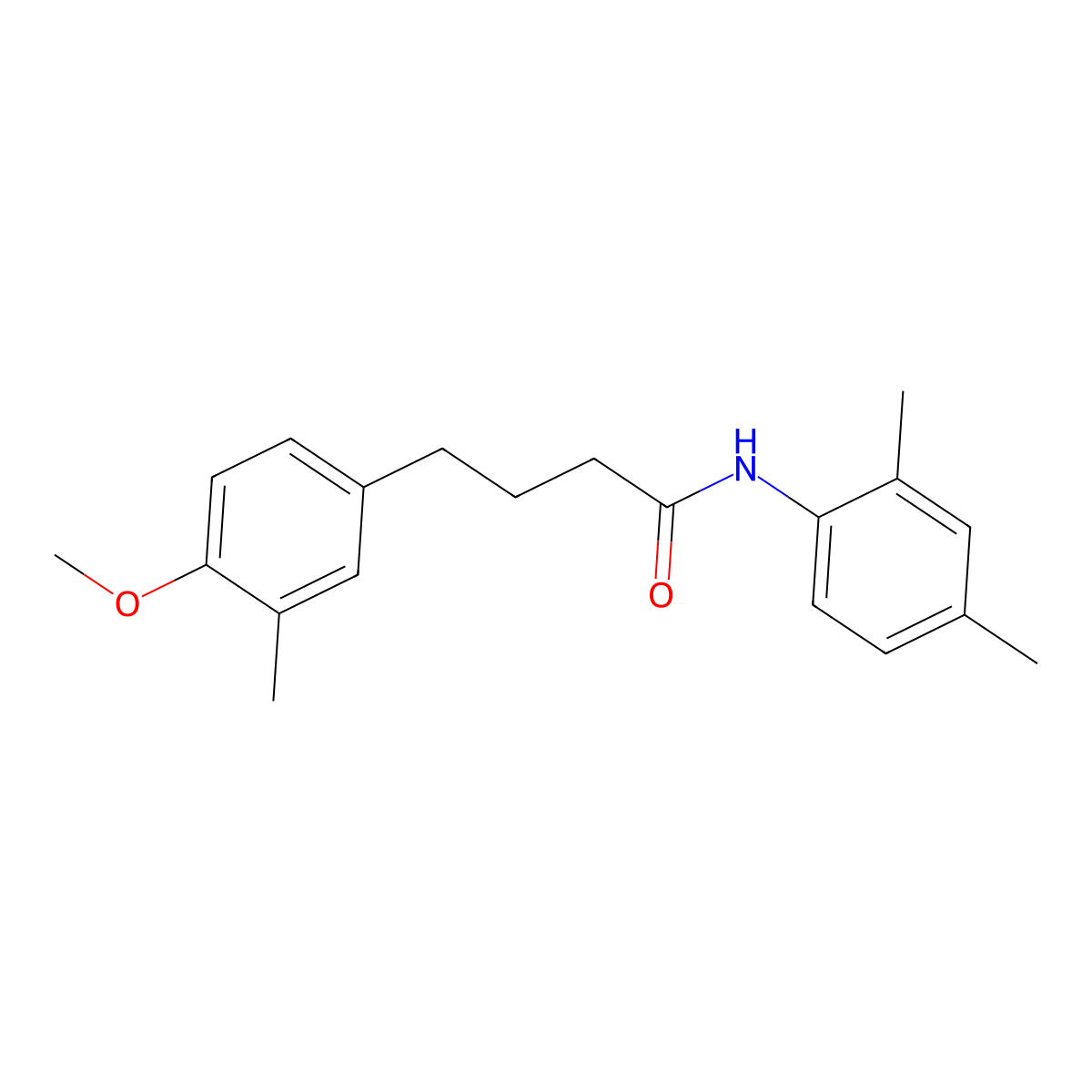 N-(2,4-dimethylphenyl)-4-(4-methoxy-3-methylphenyl)butanamide molecular structure, CAS 349485-24-1