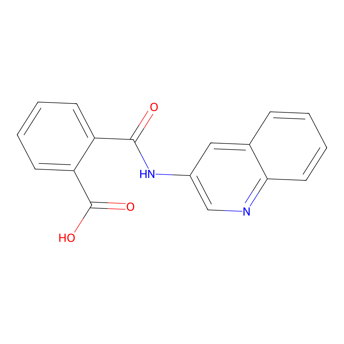 2-[(Quinolin-3-yl)carbamoyl]benzoic acid molecular structure, CAS 349489-07-2